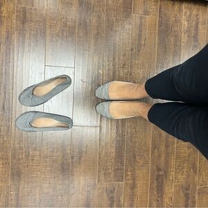 2 Pairs of Gray Women's Flats Size 10